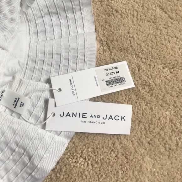 NWT Janie and Jack Girls Bow Hat in White, 3-6 mos - Picture 4 of 4